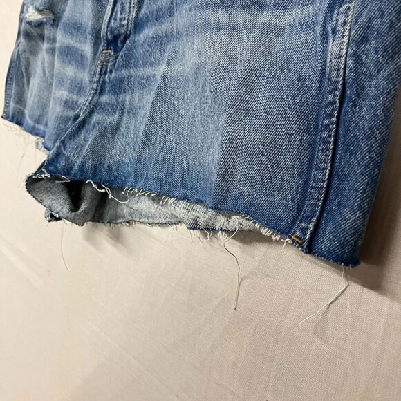 Universal Thread Women's 16 Blue High-Rise Cutoff Mini Jean Shorts Button Fly - Picture 6 of 15